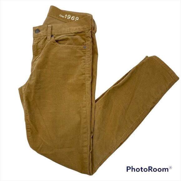 Gap Brand Tan Fine Corduroy Legging Jeans Size 27/4 Mid Rise - Picture 4 of 10